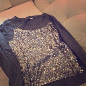 J Crew Sequined sweatshirt